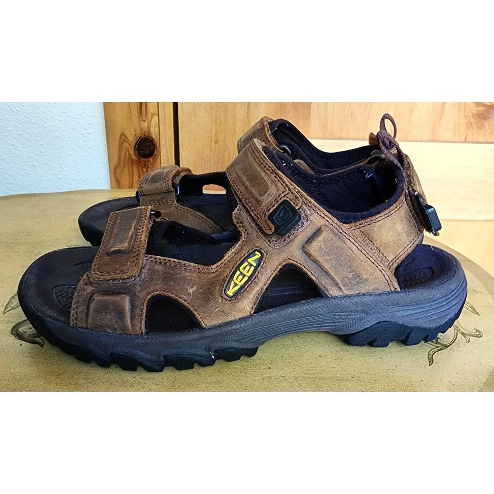 Keen Targhee III Sz 8 Brown Leather Waterproof‎ Hiking Sandals 1022423 Camping